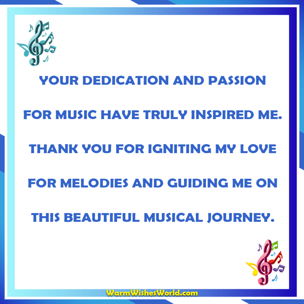 Appreciation Messages For Music Teacher