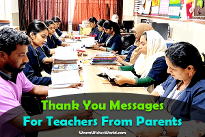 Thank You Messages For Teachers From Parents