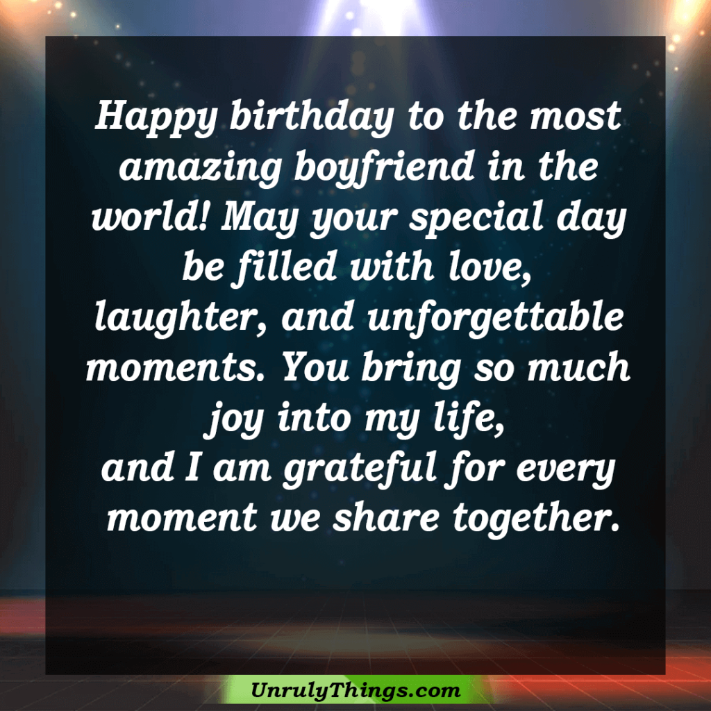 Birthday Messages for Boyfriend