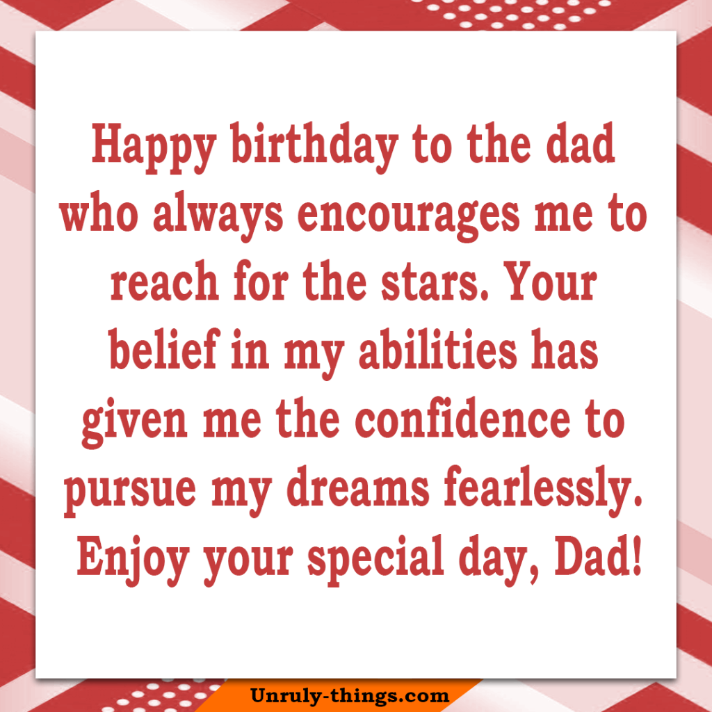 Inspirational Birthday Messages For Dad