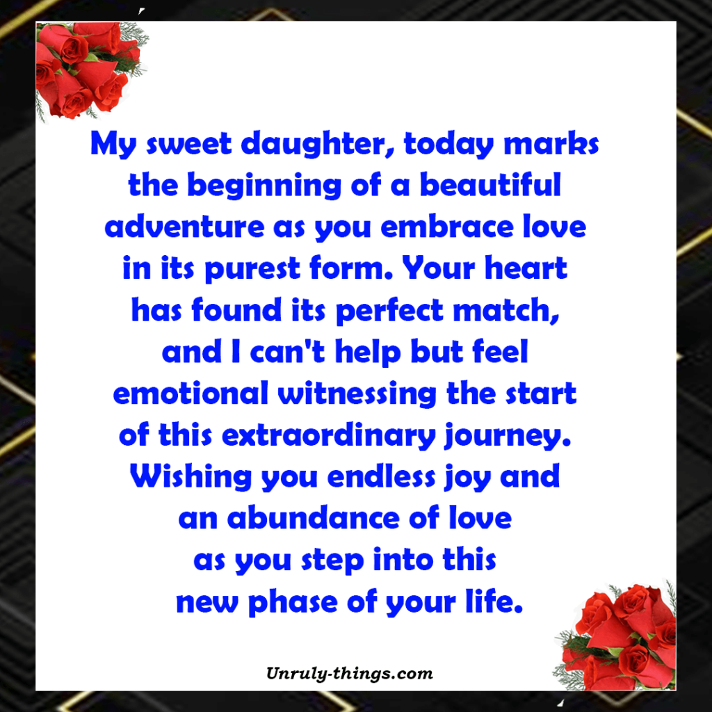 Engagement Congratulations Messages for Daughter